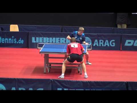 TischtennisDeutscheMeisterschaften Bamberg2011 91) Ruwen Filus vs P.Baum (u18 Weltmeister 2005)
