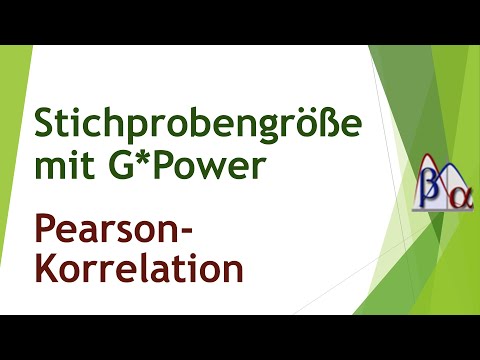 Mindeststichprobengröße für Pearson-Korrelation mit G*Power ermitteln