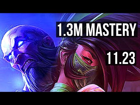 RYZE vs AKALI (TOP) | 1.3M mastery, 1/2/9 | KR Diamond | 11.23