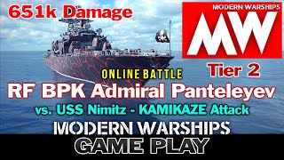 [MODERN WARSHIPS] Gameplay vs USS Nimitz - Panteleyev PvP - Tier 2