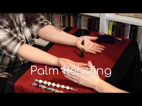 ASMR - Palm Reading and Energy Clearing with Gemstones on a Viewer