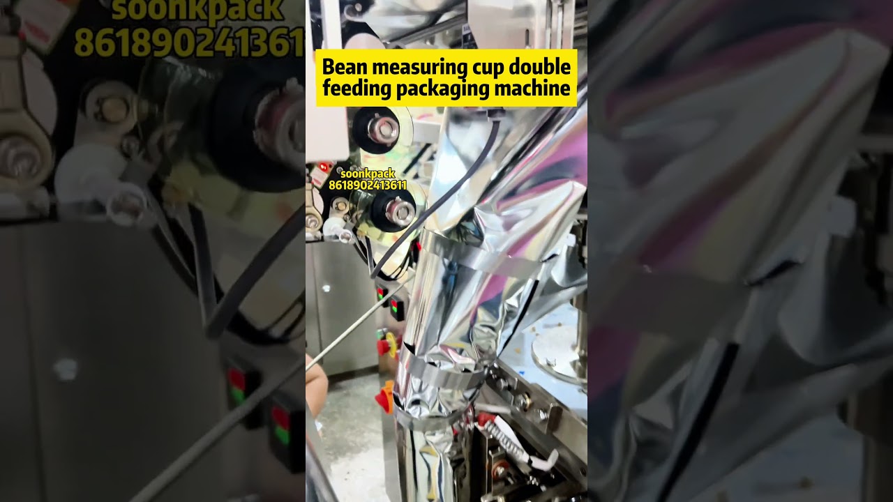 Bean measuring cup double feeding packaging machine #beanpackingmachine