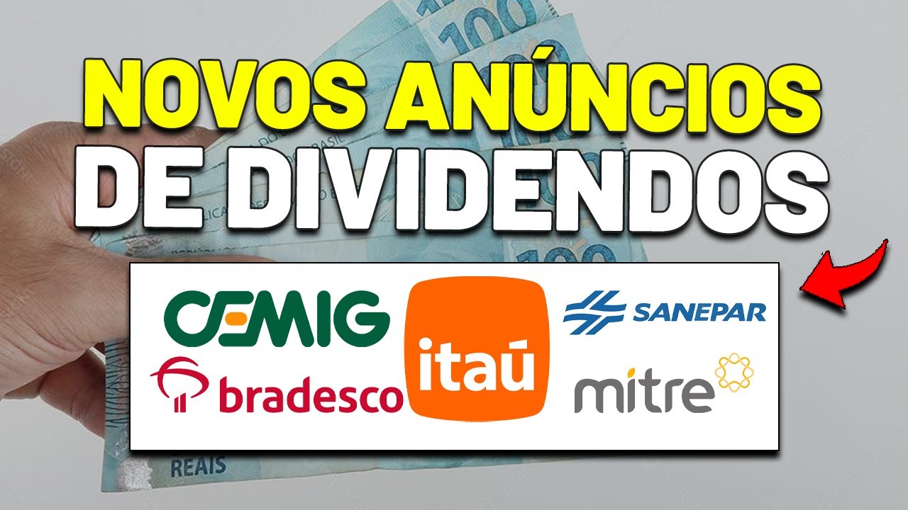 🚨ATENÇÃO: OUTRA CHUVA de DIVIDENDOS! BRADESCO, CEMIG, ALUPAR, BANCO ITAÚ, MITRE, COGNA e mais