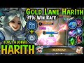 Harith Best Build Gold Lane!! 91% Win Rate - Harith Top 1 Global Build 2024 - Mobile Legends