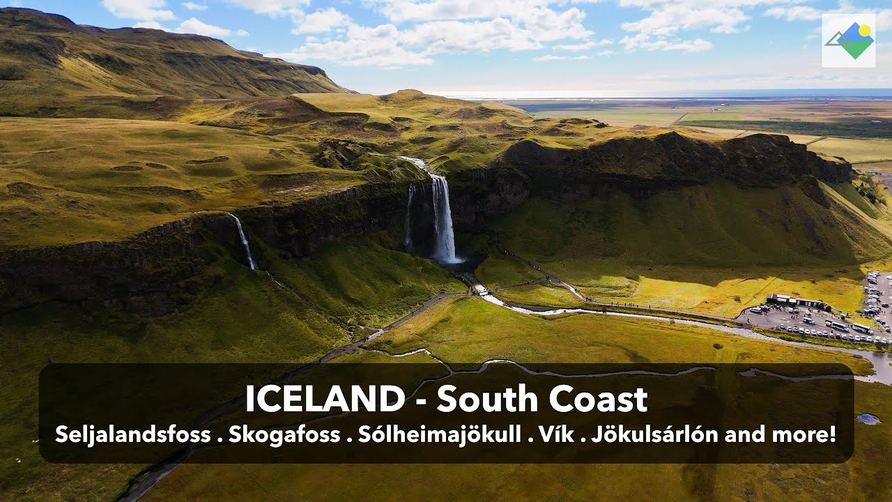 ICELAND – South Coast - Seljalandsfoss . Skogafoss . Sólheimajökull . Vík . Jökulsárlón and more! 4K