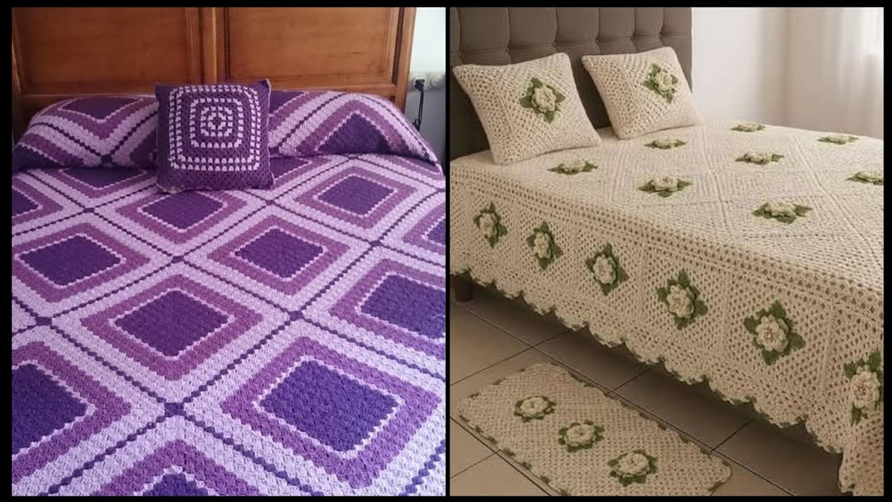 “Luxury Crochet Bedsheet Designs | Handmade Elegance”