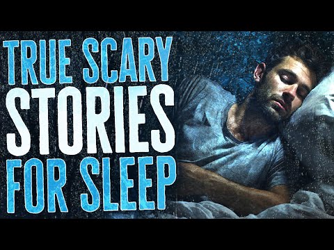 2 Hours of True Scary Stories with Rain Sound Effects - Black Screen Compilation