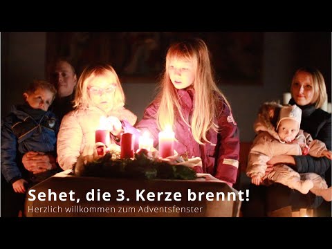 Sehet, die 3  Kerze brennt! | Adventsfenster
