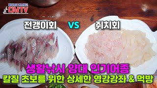 전갱이와 쥐치를 내손으로 회 떠먹자! 생활낚시 양대 인기어종, 칼질 초보를 위한 상세한 영상강좌 & 먹방