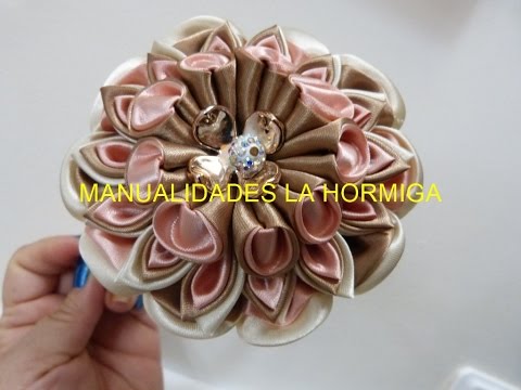 Flores Kanzashi EN Tela Para Adornos DEL Cabello