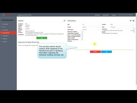 Add Individuals to an Injury Report tutorial video