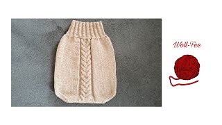 wärmenden Sack (ähnlich wie Pucksack) für Neugeborene stricken, Schritt für Schritt Anleitung