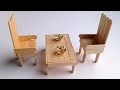 how to make a ice cream stick dining table l popsicle stick table and chair l ice cream stick craft#