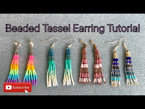 Beaded tassel earring tutorial