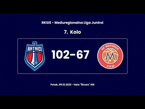 7. Kolo - Međuregionalna liga Juniori 2022-23: Ratnici - Marinos (102 : 67)