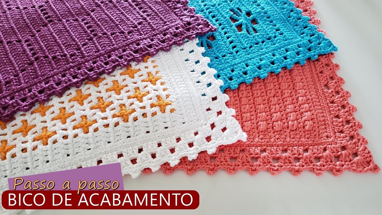 Bico de acabamento para tapetes de crochê