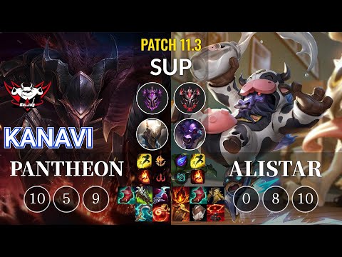 JDG Kanavi Pantheon vs Alistar Sup - KR Patch 11.3