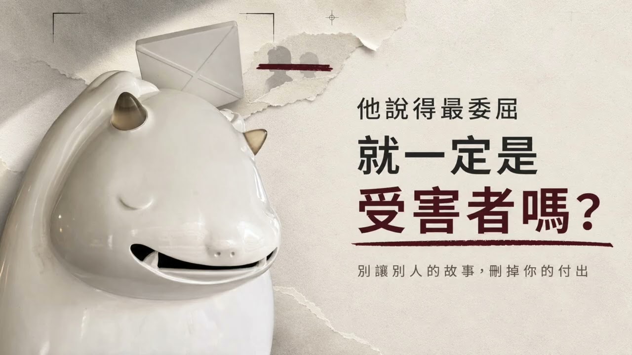 他說得最委屈，就一定是受害者嗎？｜別讓別人的故事，刪掉你的付出【一天聽一點260730】