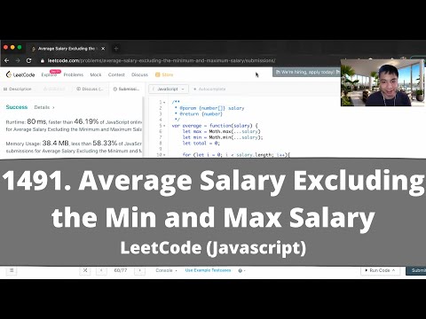 How to Solve "1491 Average Salary Excluding the Minimum and Maximum Salary" on LeetCode?