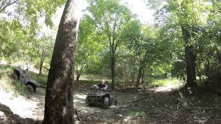 preview picture of video 'Getting out of a mud hole with a Warn Winch'
