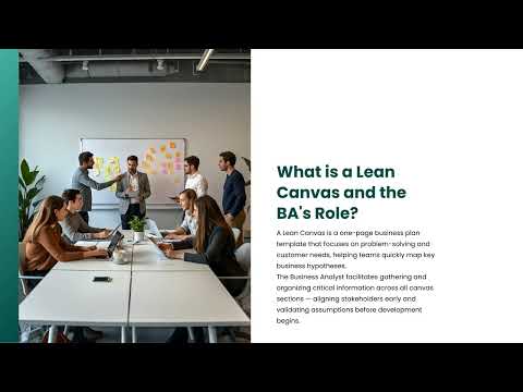 Completing a Lean Canvas as a BA