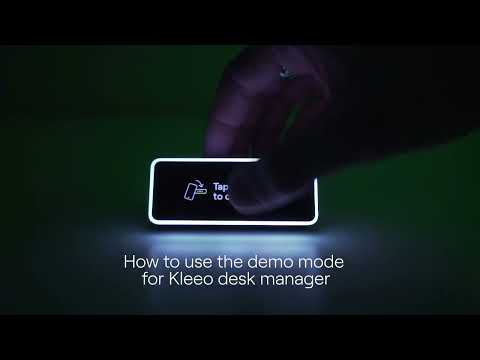 How to use the demo mode for Kleeo desk manager