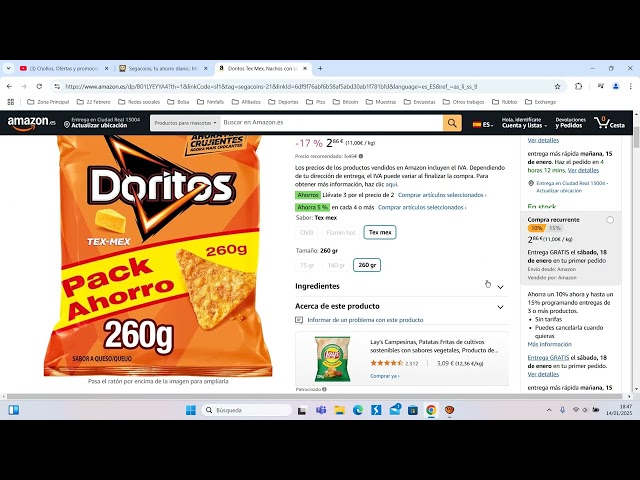 Vídeo relacionado con Doritos Tex Mex, Nachos con sabor a queso, Producto de Aperitivo, bolsa familiar, 225 gr