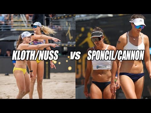 AMAZING Beach Volleyball Match | Kloth/Nuss vs Cannon/Sponcil AVP Chicago Open 2022