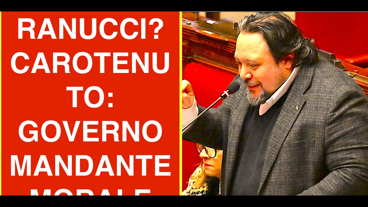 RANUCCI  IL GRILLINO CAROTENUTO: IL GOVERNO MANDANTE MORALE