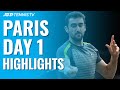 Tsonga Battles Past Rublev; Cilic, Chardy, Verdasco Win Openers | Paris 2019 Day 1 Highlights