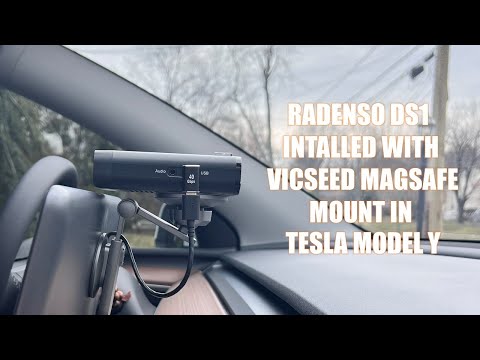 Radenso DS1 Radar Detector Installed in 2023 Tesla Model Y using Vicseed Magsafe Mount