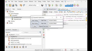 Java Stopwatch Application