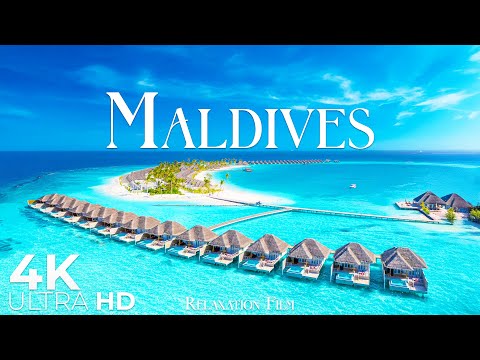 Maldives 4K • Peaceful Ocean Meditation Relaxation Film with Deep Relaxing Music | Scenic Ultra HD