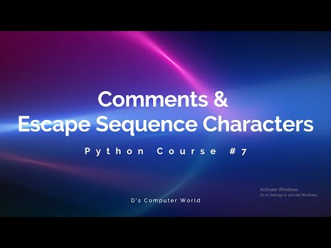 Python Course 7 Comments Escape Sequence Characters Python Viral Coding Madewithfilmora