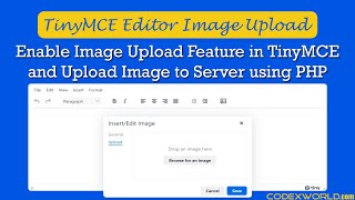 Server side Image Upload in TinyMCE Editor using PHP