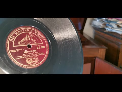 Dinah ~ Fats Waller & His Rhythm ~ HMV 78rpm ~Big Reflector Horn Gramophone