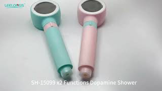 15099B Macaron Colorful PP Cartridge Filtered Shower Head 2 Plates Baby Showerhead #leelongs