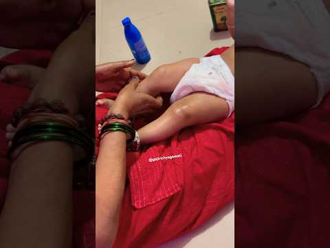 Cute baby legs massage #shorts #babymassage #babygirl #youtubeshorts