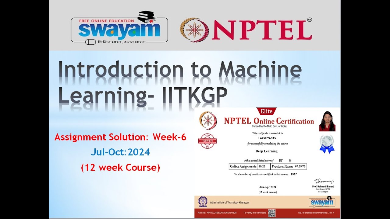 Introduction to Machine Learning- IITKGP week-6 Assignment solution | NPTEL