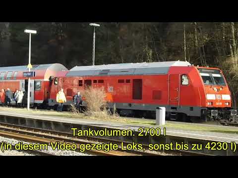 BR 245 (Bombardier Traxx Diesel) im Bahnhof Brilon-Wald im Februar 2023 anlässlich des Skispringens