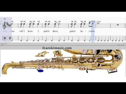 Lezioni di Sassofono Tenore Sia  Chandelier Melodia Tutorial Spartito Imparare Insegnante Metodi Par