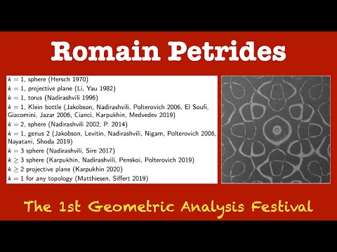 [1st GAF mini-course] Romain Petrides 03 Minimal surfaces & shape optimization in spectral geometry