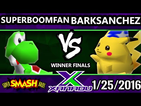 S@X 134 - SuPeRbOoMfAn (Fox, Yoshi) Vs. Barksanchez (Pikachu) SSB64 Winners Finals - Smash 64
