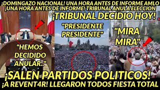 DOMINGAZO NACIONAL! SE ANULA ELECCION HORAS ANTES DE INFORME TRIBUNAL DECIDE SALEN PARTIDOS FIESTA