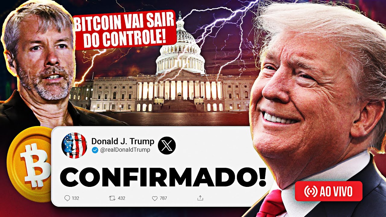 BITCOIN! É HOJE POWELL! TRUMP ANIMA MERCADO E SAYLOR SURPREENDE COM AFIRMAÇÃO SOBRE A MICROSOFT!