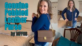 Genuine Pebbled Leather Medium Bag by MFFOR | Two Strap Options