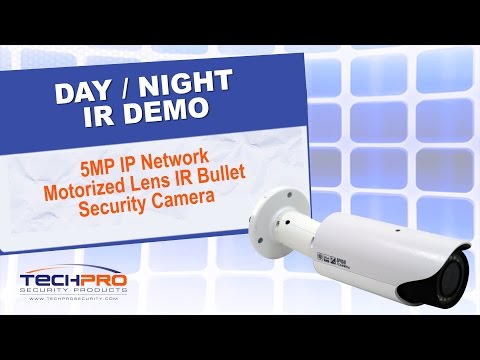 Day / Night IR Demo - 5MP IP Network Motorized Lens IR Bullet Security Camera