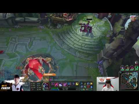 (CC) Faker's Top Cho'gath doing some social eating while grasping teammates [ Full Game ]