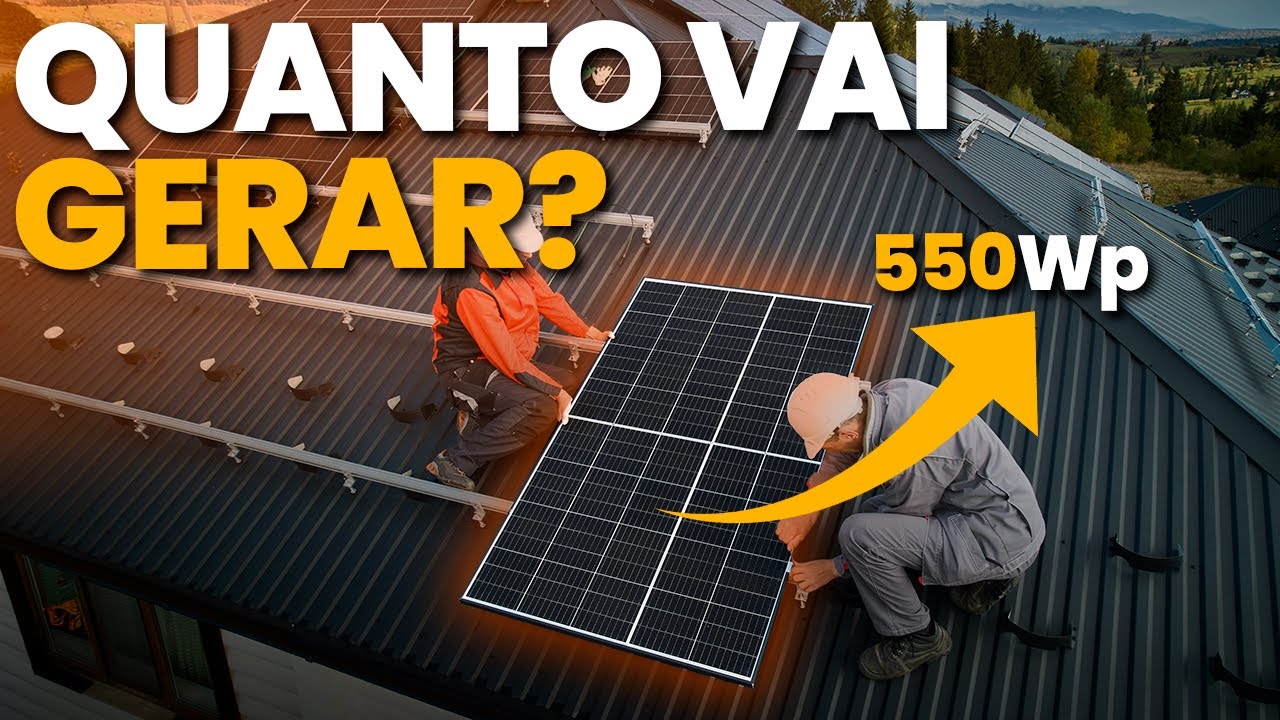 Quanto uma PLACA SOLAR de 550W pode gerar por dia?