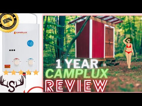 Camplux Tankless Water Heater 1 year review at my Off-Grid Shower  #offgrid #cabin #amazon